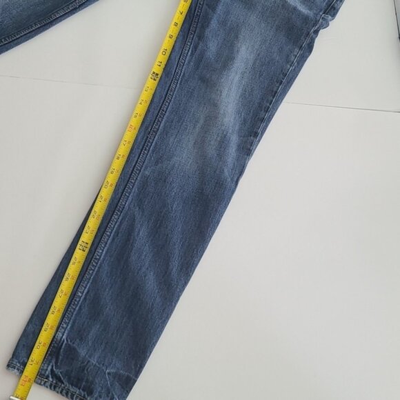 American Eagle Men's Slim Jeans Dark Blue Denim Fade 100% Cotton Size 30 X 34 - Picture 13 of 14